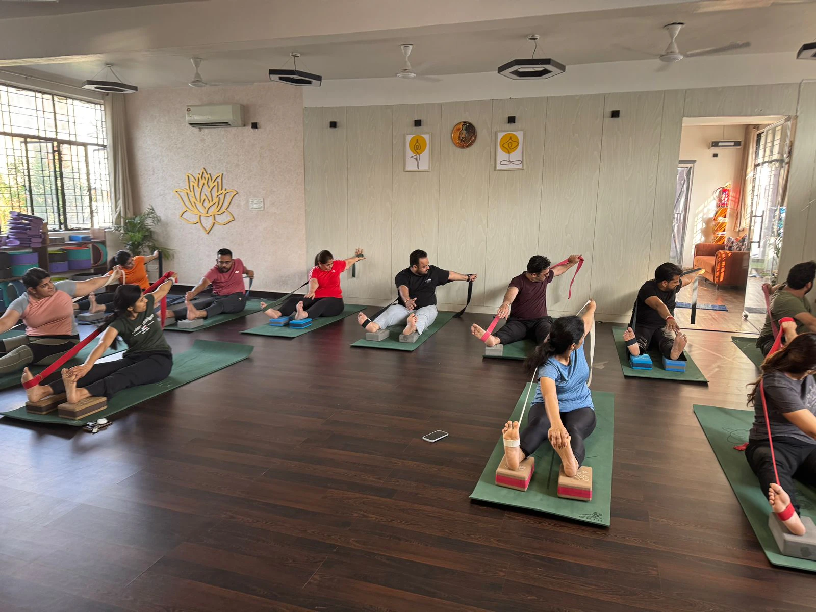 A guided all-style yoga class at Zelosity
